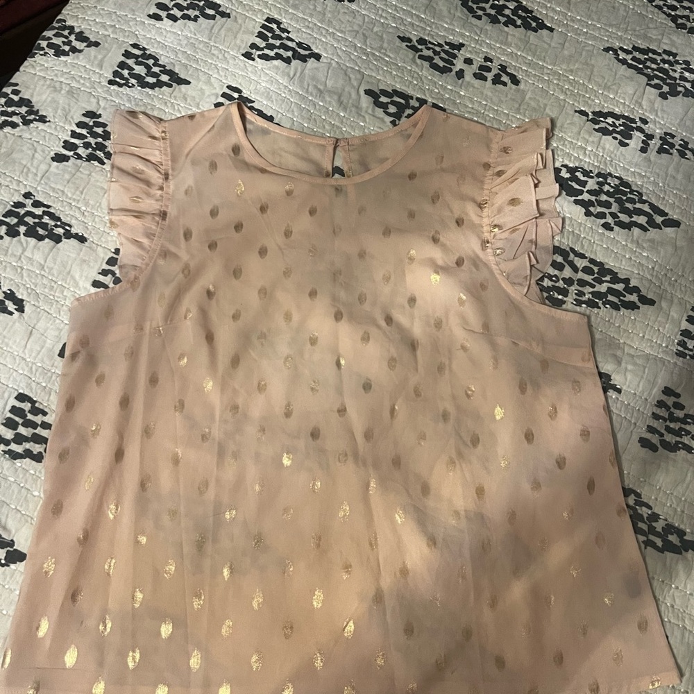 Elegant Pink Ruffle Sleeve Top